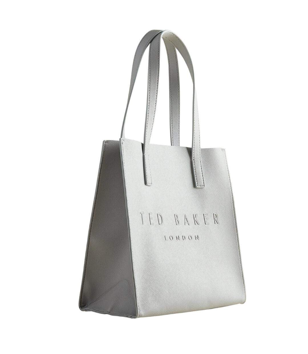 Tote Bag Motif/style Hachures Croisées Taille Unique Gris Clair Ted Baker-3