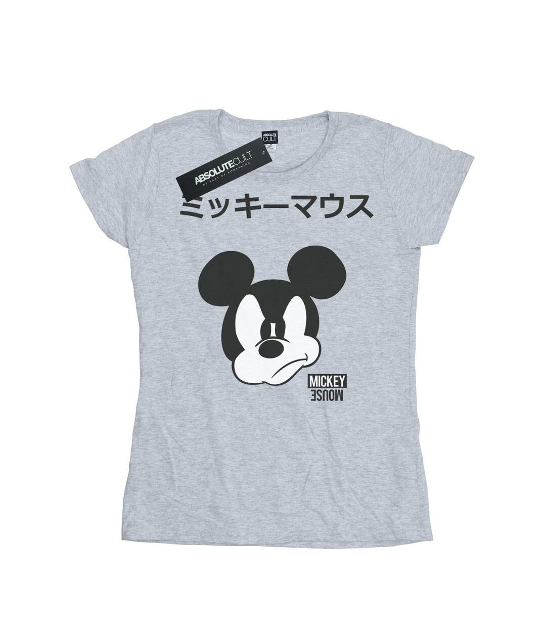 Disney T-shirt en coton japonais Mickey Mouse Femme/Femme (Gris sportif) - UTBI31378-1