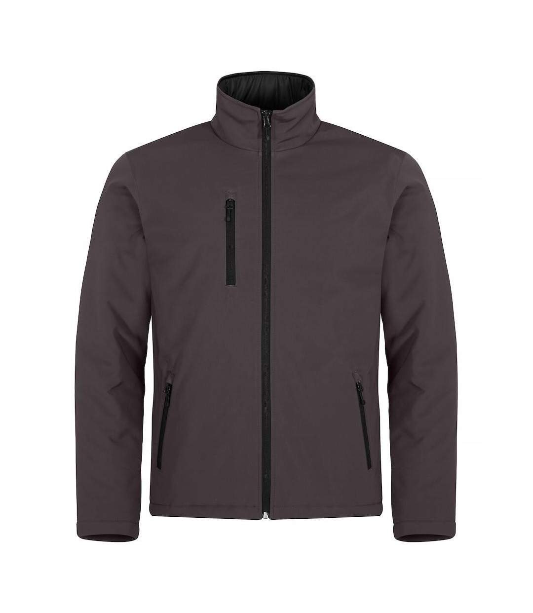Mens Padded Soft Shell Jacket Black Clique-2