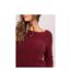 Pull court en maille poilue encolure dégagée KYNAELLE - Dona X Lisa-3