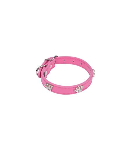 Collier Fantaisie pour Chien Couronnes 35cm Fuchsia