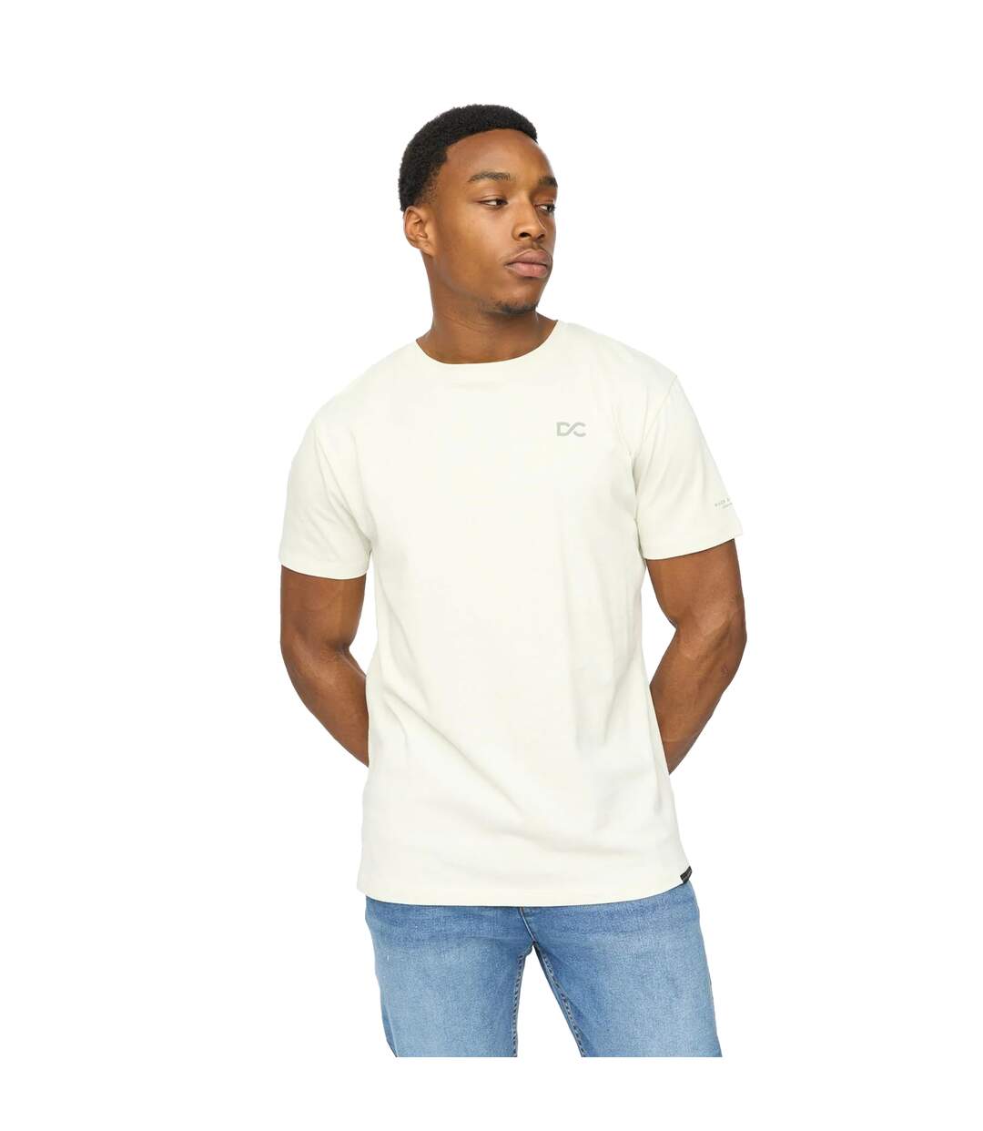 T-shirt Trimlines Homme Blanc Cassé Duck And Cover-4