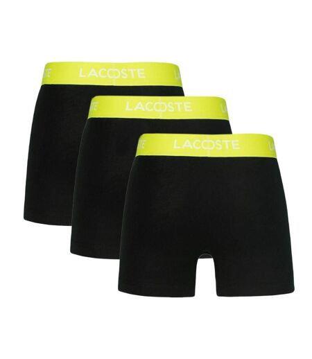 X3 Boxers Noir/Jaune Homme Lacoste 5H8387 - L