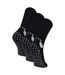 3 Pack Mens Bamboo Crew Grip Socks | Reinforced Heel & Toe Soft Non Slip Socks-1