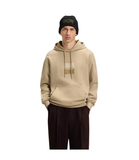 Mens Hooded Regular Drop Sleeve Hoodie Medium Beige Hugo