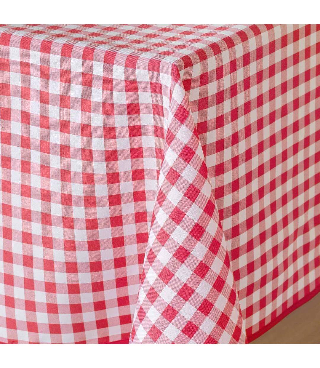 Nappe Antitache Imprimé Vichy 150x240cm Rouge-2