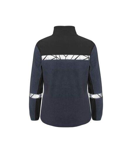 Womens/ladies Progression Full Zip Fleece Jacket Navy Black Projob