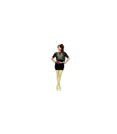 Collant Motif/style Néon Femme Jaune Fiestas Guirca