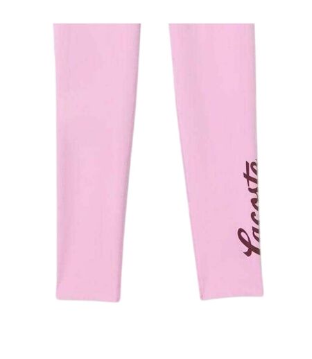 Womens/ladies Slim Leggings Pink Lacoste