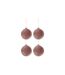 Lot de 4 Boules de Noël Velours Ely 10cm Rose-1