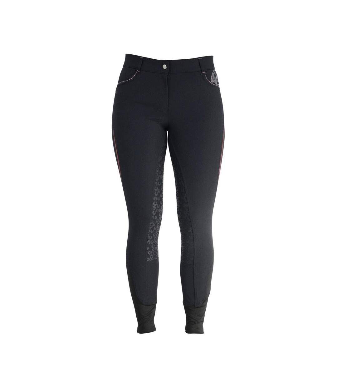 Pantalon d´équitation eliza femme anthracite / rose doré HyFASHION-1