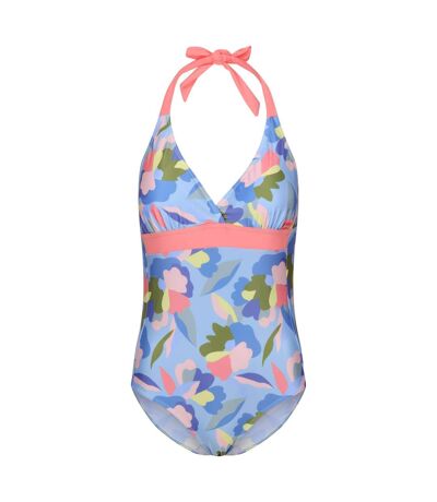 Maillot de bain 1 pièce flavia femme bleu / vert / rose Regatta