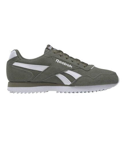 Mens Royal Glide Ripple Suede Trainers Hunter Green White Reebok
