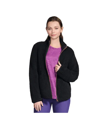 Womens/ladies Sherpa Jacket Black Skechers
