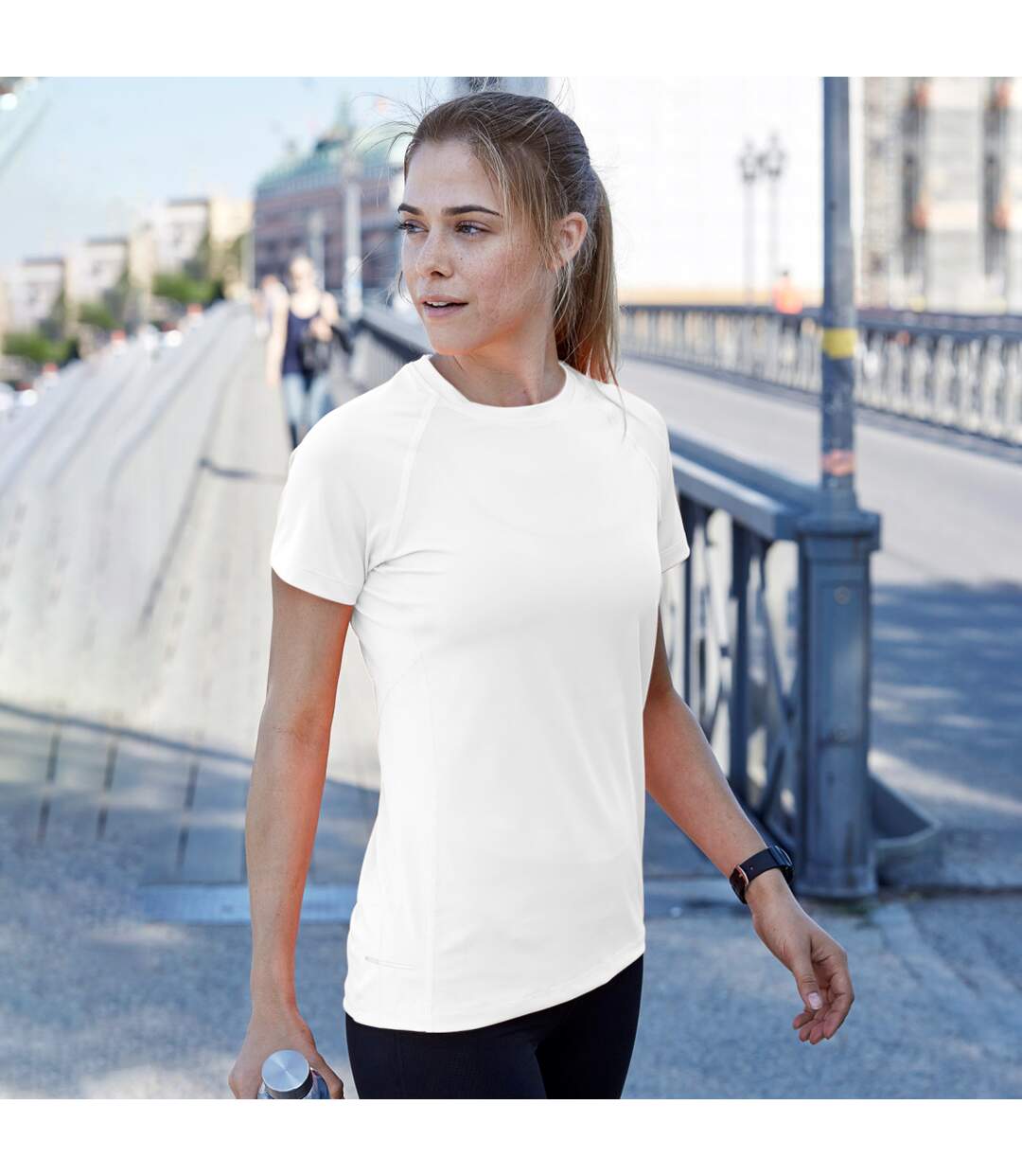 T-shirt de sport femme blanc Tee Jays