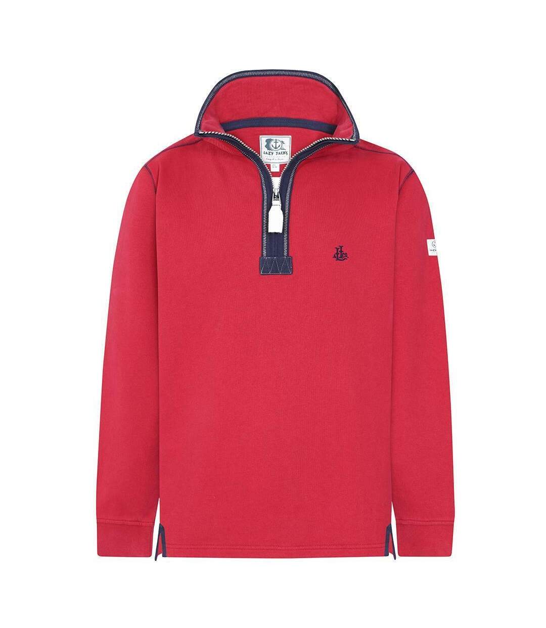 Sweat Homme Rouge Cramoisi Lazy Jacks-1