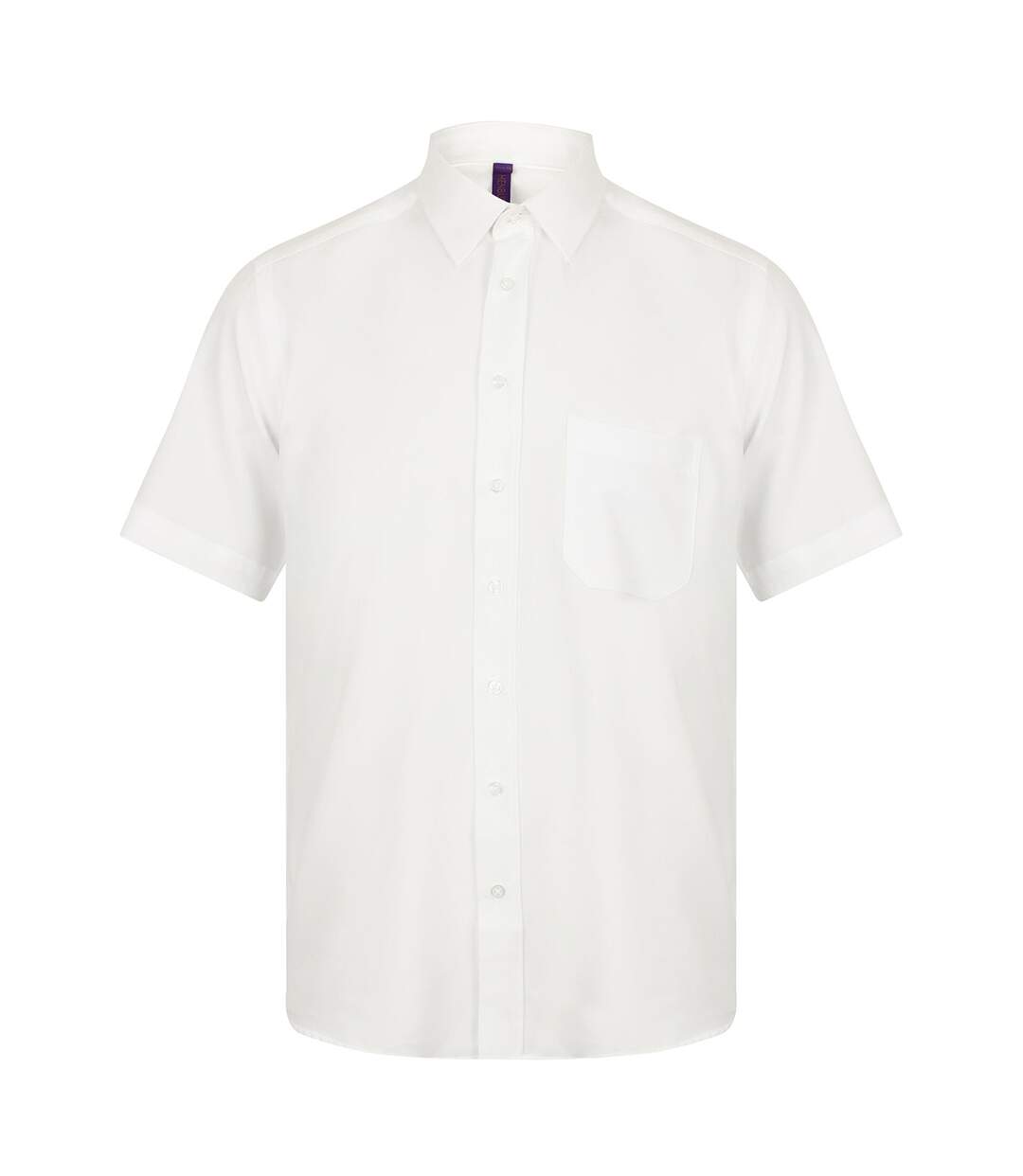 Chemise de travail antibactérienne à manches courtes homme blanc Henbury-1