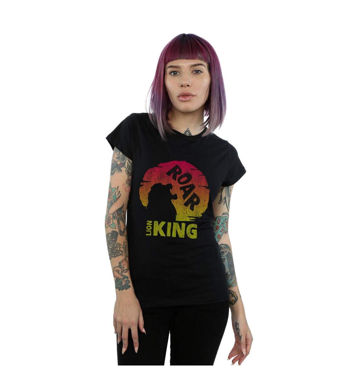 Disney - T-shirt THE LION KING MOVIE ROAR - Femme (Noir) - UTBI25159-2