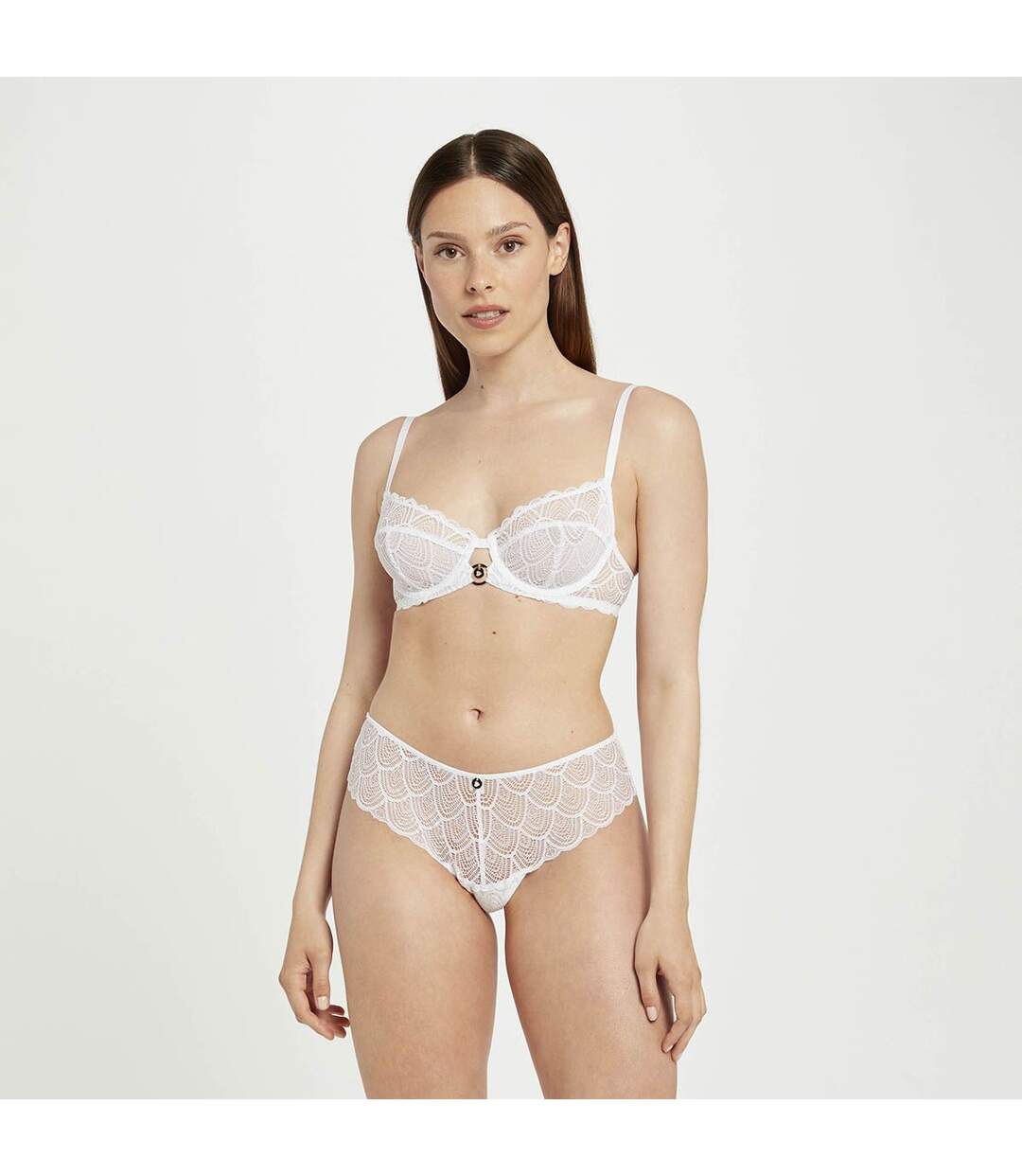 Soutien-gorge armature blanc Justine dentelle