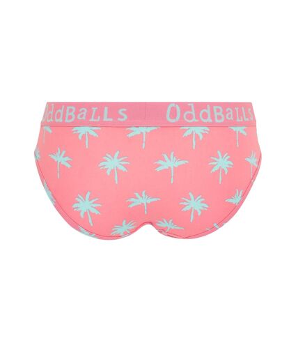 Womens/ladies life´s a beach briefs pink OddBalls