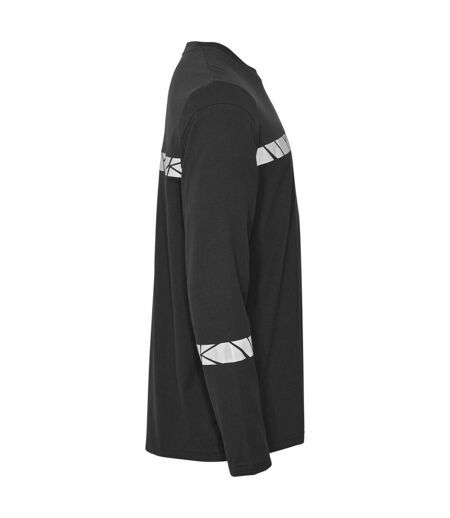 Mens Progression Hi-vis Long-sleeved T-shirt Black Projob