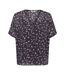 Blouse marine/bordeaux femme only tasha-1