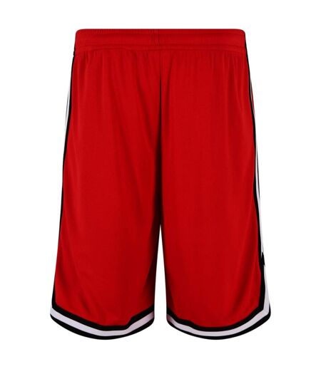 Short Motif/style À Rayures Homme Rouge Vif Noir Blanc Urban Classics