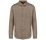 Chemise en lin - Homme - PATS504 - marron cream coffee-1