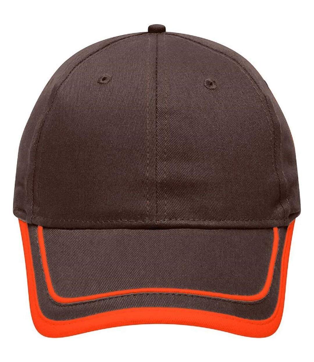 Casquette 6 panneaux coton brossé - MB6501 - marron-1