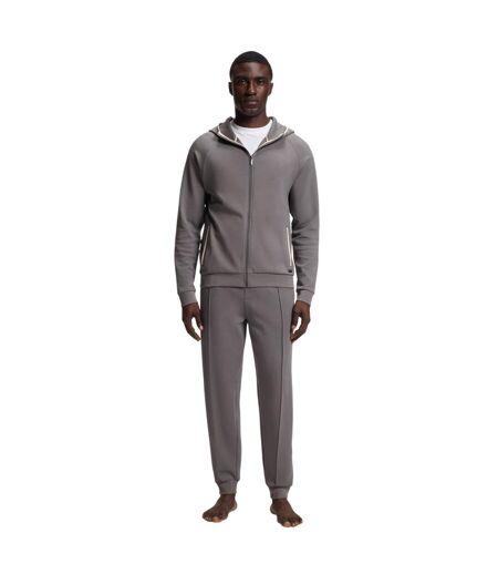 Mens Sense Patterned Slim Joggers Dark Grey Boss