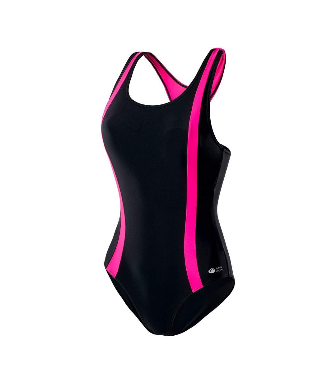 Maillot de bain 1 pièce asma femme noir / framboise vif Aquawave-3