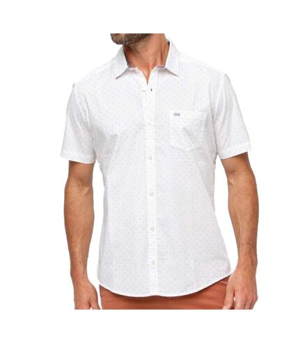 Chemise Manches Courtes Blanche Homme TBS DEVONCHA - 4XL