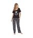 Ensemble De Pyjama Team Bride Femme Noir Blanc Metzuyan-1