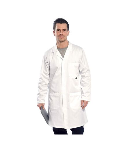 Unisex adult lab coat white Portwest