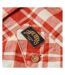 Chemise manches longues orange/blanche femme superdry lumberjack - l-3