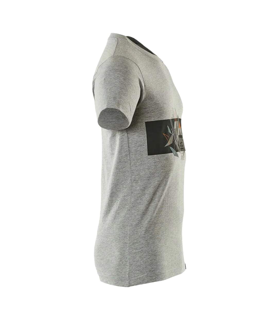 T-shirt Accelerate Safe Homme Gris Orange Fluo Mascot-3