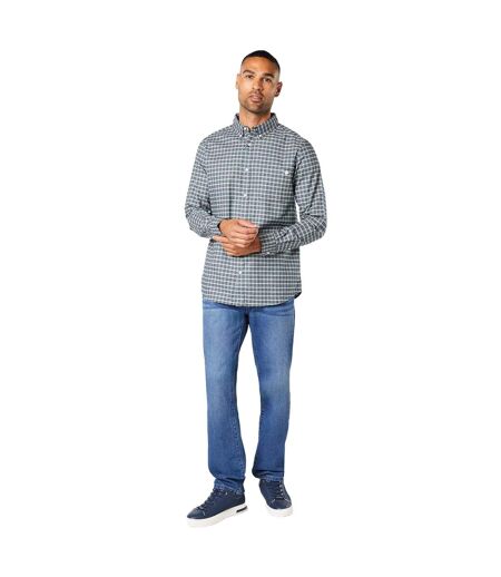 Mens norris checked long-sleeved shirt black Maine