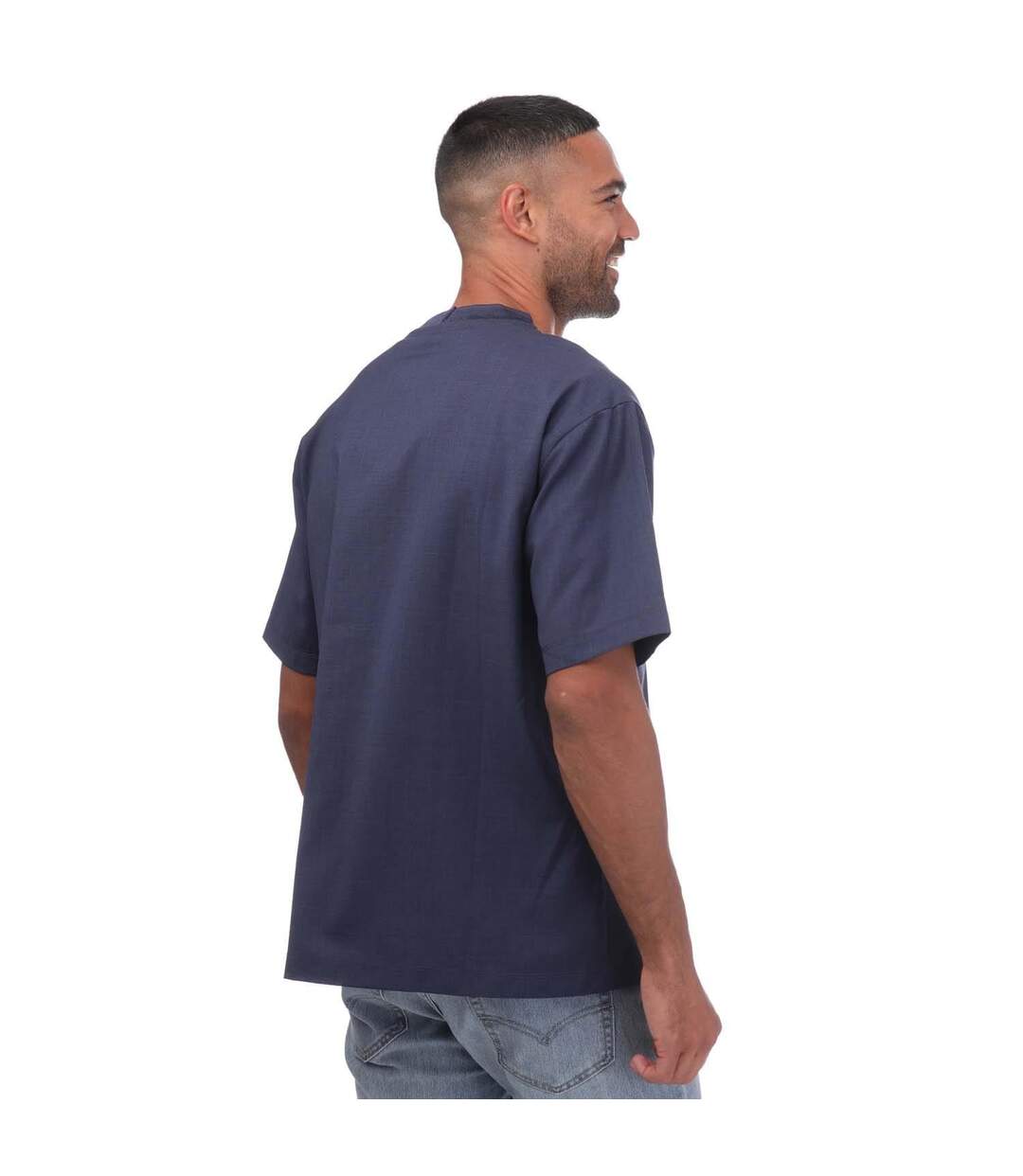 Chemise homme bleu denim Armani-2