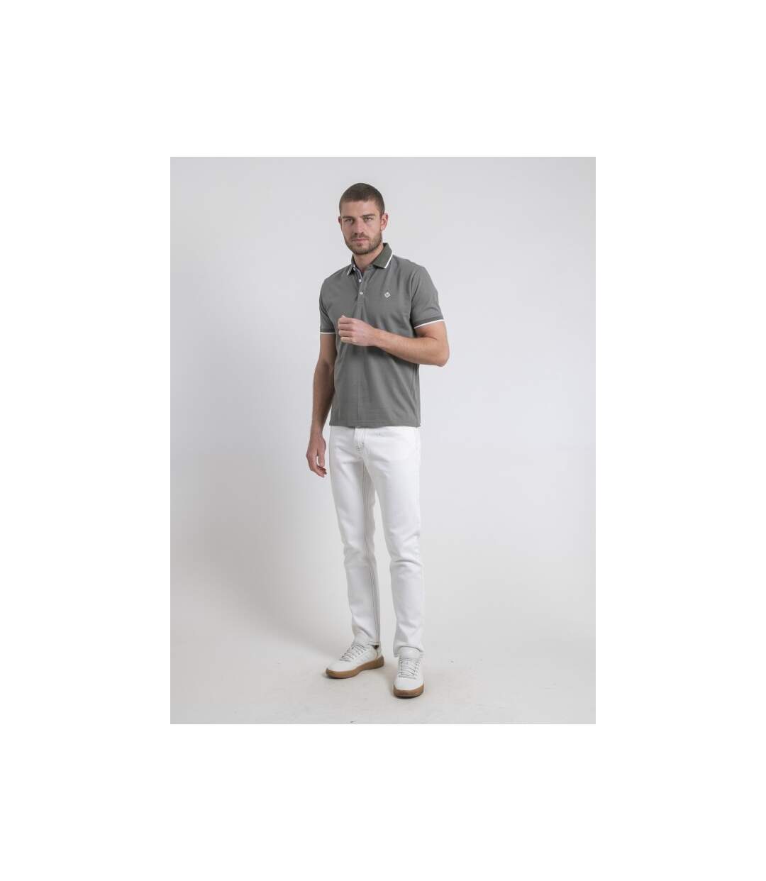 Polo manches courtes pur coton POULENI-4