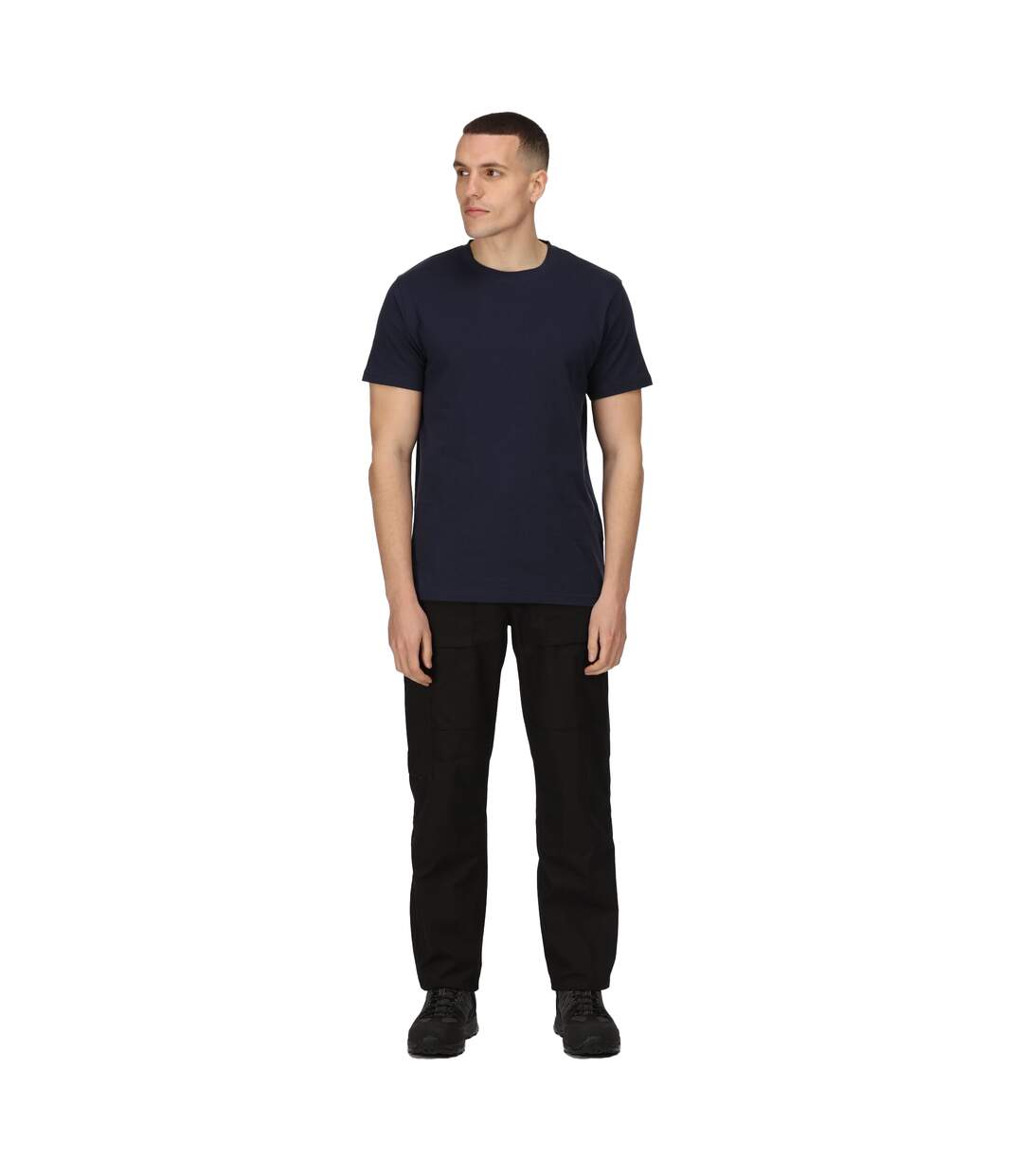 Mens pro cotton soft touch t-shirt navy Regatta-4