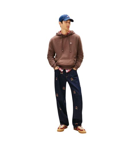 Sweat À Capuche Motif/style Badge Homme Noir Marron Clair Tommy Jeans