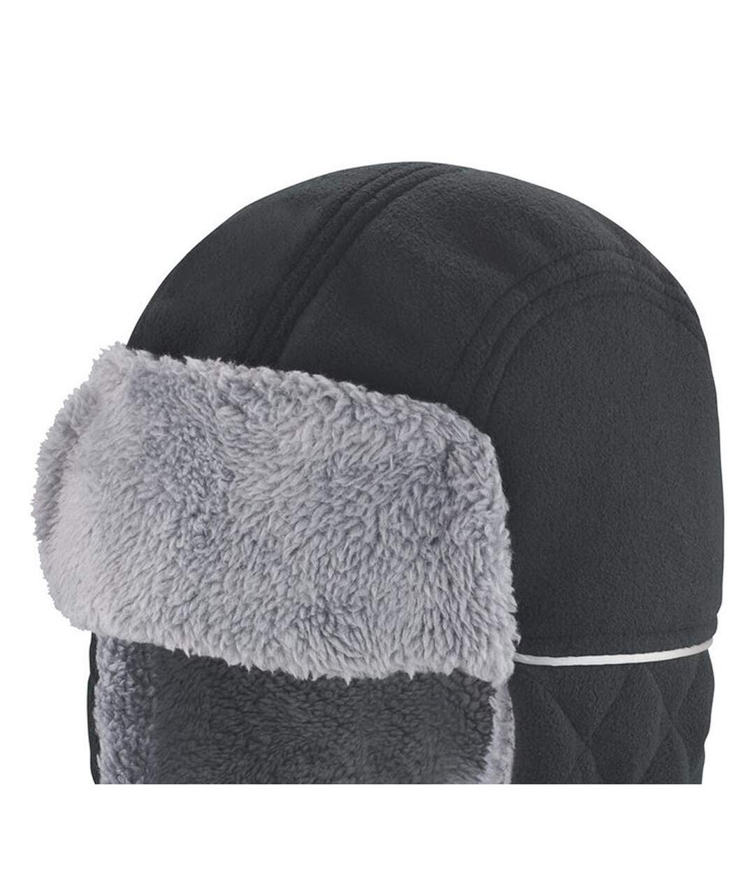 Chapeau De Trappeur Adulte Noir Gris Result Winter Essentials-2