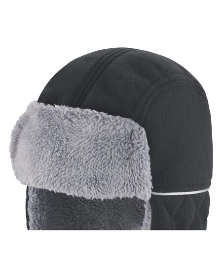 Chapeau De Trappeur Adulte Noir Gris Result Winter Essentials