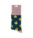 1 Pack Ladies Novelty Teal Rubber Duck Bamboo Socks-2