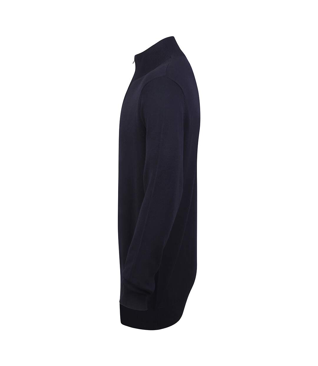 Henbury Mens 1/4 Zip Long Sleeve Jumper (Navy) - UTRW5289-4