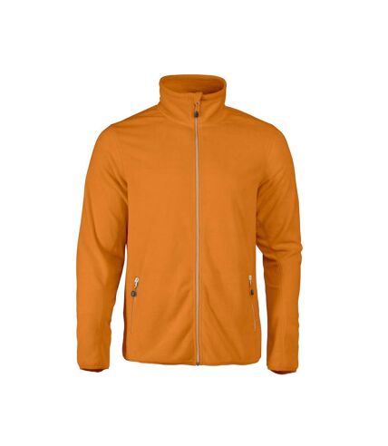 Mens twohand fleece jacket orange Printer RED