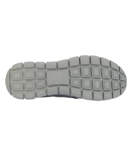 Mens Track Syntac Leather Trainers Charcoal Skechers