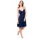 Robe femme estivale MAXINE unie bleu marine Coton Du Monde-1