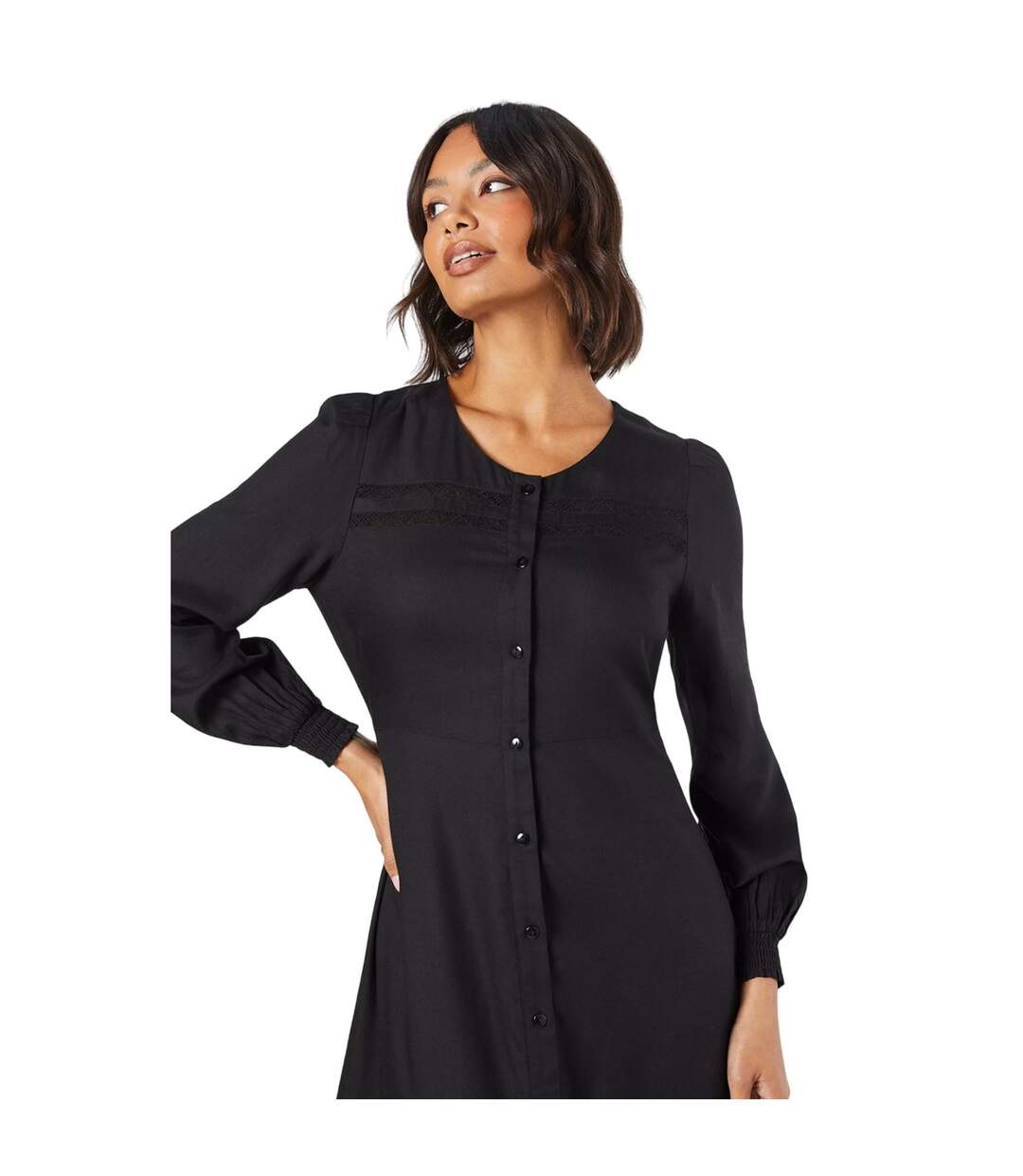 Robe mi-longue femme noir Dorothy Perkins-3