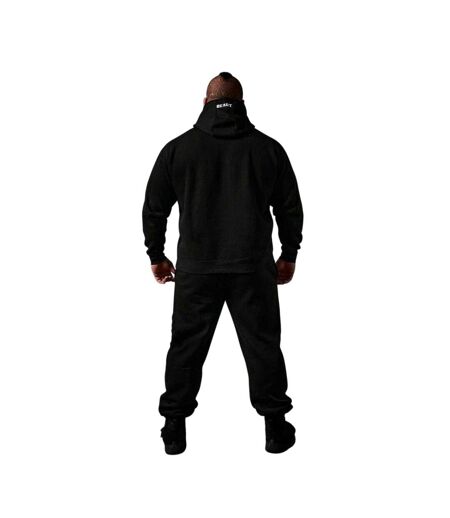 Mens Graphic Print Relaxed Fit Pullover Hoodie Black BEAST